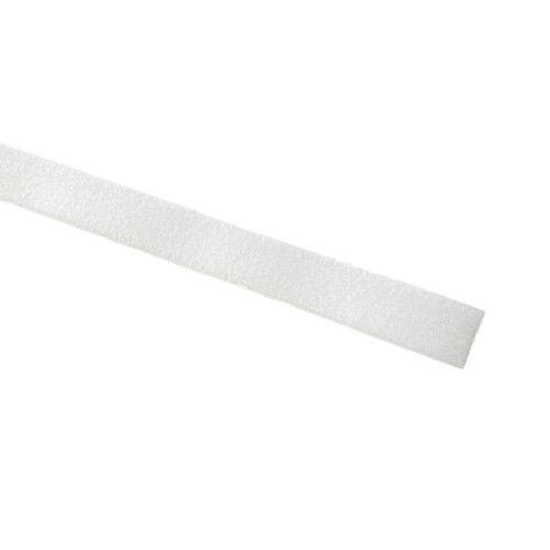 Flauschband, selbstklebend, Klettverschluss Meterware, 50 mm, weiß