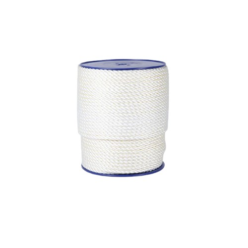 Polyester Tauwerk, Seil 12 mm, weiß 2500 daN ungespleißt
